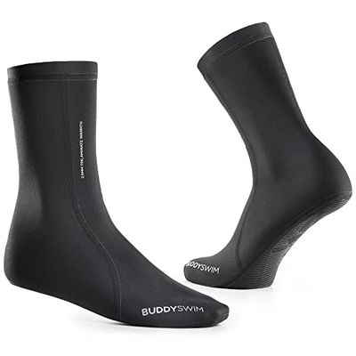 BUDDYSWIM Calcetines Neopreno 2.5 mm para Natacion en Aguas Abiertas. Calcetines Neopreno Mujer y Hombre Aislante del Frío, para Buceo, Submarinismo, Surf y Trabajos en el Agua. Accesorio Natacion.