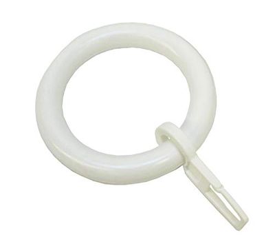 Gardinia Curtain Rings, ABS, White, 8 mm