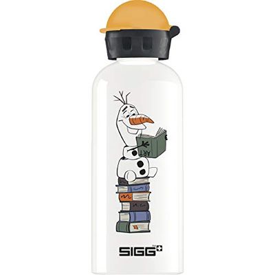 SIGG - Aluminium waterfles voor kinderen - KBT Disney Olaf II - Lekvrij - Lichtgewicht - BPA-vrij - Klimaatneutraal gecertificeerd - Wit - 0,6L