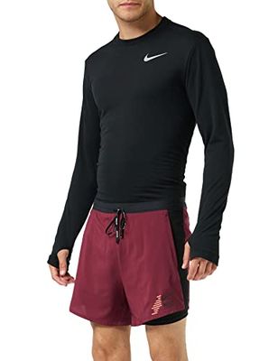 Nike FLX Stride 2In1 Hyb FF Gx Shorts, Pantaloncini da Uomo, Dark Beetroot/Black/Reflect Bl, S