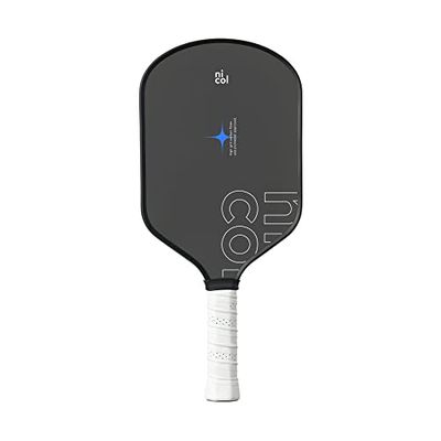 P-One by Nicol Pickleball Paddle T700 - Raqueta de Pickleball de Fibra de Carbono Japonesa de Primera Calidad, aprobada por USAPA, Mango Alargado y Cara de Pala, diseño de Agarre Antideslizante