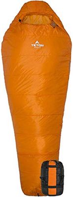 TETON Sports Altos-s 0f Ultralight Mummy Sleeping Bag, Sacco a Pelo Ultraleggero per Mummia Unisex, Arancione, 84 x 32 x 3