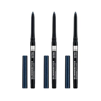 Avon Glimmerstick Diamonds Eyeliner Trio, Smokey Diamond, Shimmery Waterproof Eyeliner, Glide-On Colour That Lasts All-Day, Cruelty Free