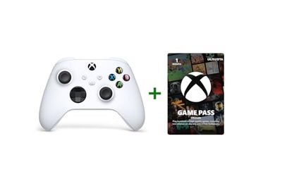 Xbox Wireless Controller - Robot White + Game Pass Ultimate | 1-Month Membership