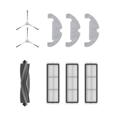 Dreame Kit Accessori per robot D10 Plus Gen2 Include 3x Panni mop, 3x Filtri, 2x Spazzole laterali, 1x Spazzola principale, Accessori originali Dreame