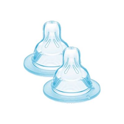 MAM Juego de 2 tetinas tamaño 2, flujo medio, de silicona SkinSoft, 2+ meses