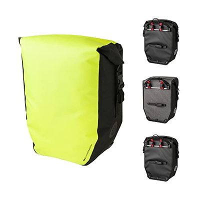 AGU Clean Shelter Borsa Bici, Borse Bici Posteriore Laterali, Idrorepellente, Riflettente, Montaggio Semplice con KLICKfix Module Rail e Gancio Regolabile, 100% Poliestere Riciclato - Giallo - 21L