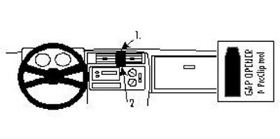 Brodit ProClip 852084 Staffa per Auto ad Incastro, Center Mount