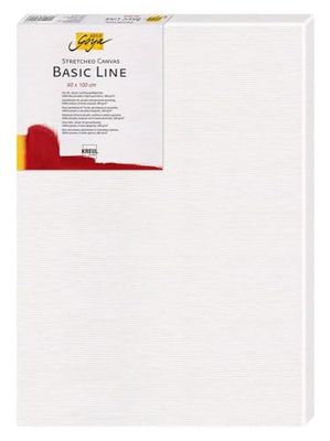 Kreul 660100-Tela Tesa Solo Goya Linea Basic, Telaio da Stiro 60 x 100 cm Circa, con Tela di Cotone 4 Volte primerizzata, per Colori a Olio, acrilici e Gouache, White