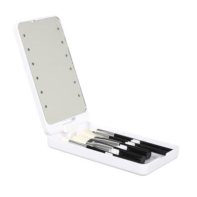 COSMETIC CLUB - SC29345 - Miroir LED avec 5 Pinceaux Mode Bien-Être Accessoire de Beaute Accessoire Cosmetique