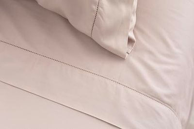 Fantasy Sateen Modern Taupe - Set di lenzuola per letto da 180 a 260 x 280 cm, con 2 cuscini, 50 x 110 cm