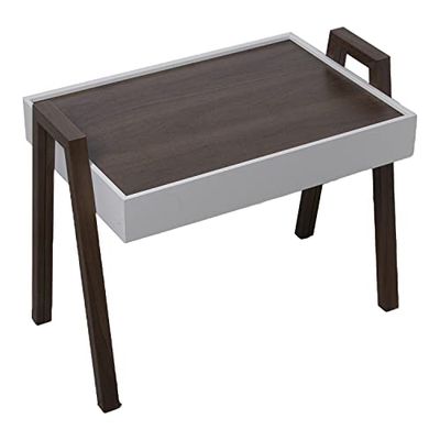 SET 3 MESAS AUXILIAR MADERA NOGAL/BLANCO DM+NOGAL REQ.MONTAJ_56X35X44CM, TABL:50X35CM