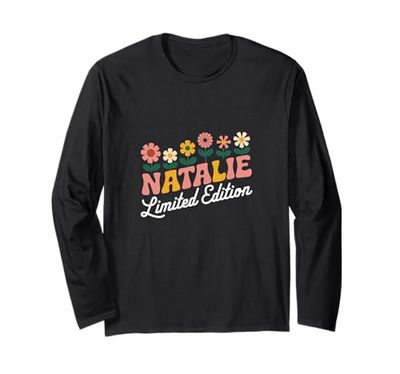 Natalie - Fiori in edizione limitata con nome personalizzato moglie nonna Maglia a Manica