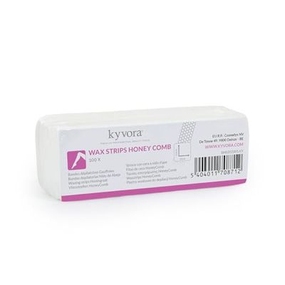 100 strisce non tessute per depilazione con cera calda e zucchero, nido d'ape 3,5 cm x 10 cm, piccolo formato speciale viso e piccole aree da depilare, marca Kyvora qualità professionale