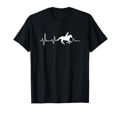 Cavalli Battito Cardiaco Cavallo Equitazione Regalo Cavallo Maglietta