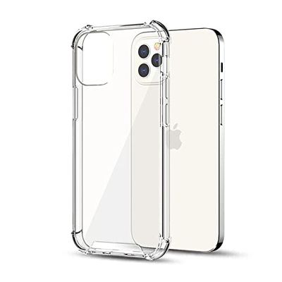 Kompatybilny z iPhone 12 Pro Etui odporne na wstrząsy - pełna ochrona przed wstrząsami - przezroczyste paski tylne