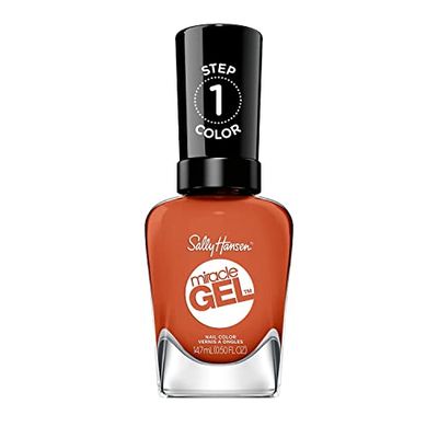 Sally Hansen Miracle Gel, A Hot Minute, Gel-Like Nail Polish, NO UV Light Required, Chip-Resistant, Long Lasting - Up to 8 days, Easy to Use, Salon Quality Results, Vegan Formula, 14.7ml