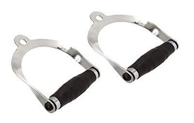 G5 HT SPORT Set Completo di Accessori per Cavi e LAT Machine – Maniglie Pulley, Corde Tricipiti, Maniglie Singole e Doppie, Barre per Potenziamento Muscolare (Coppia Maniglie Singole (2 Pezzi))