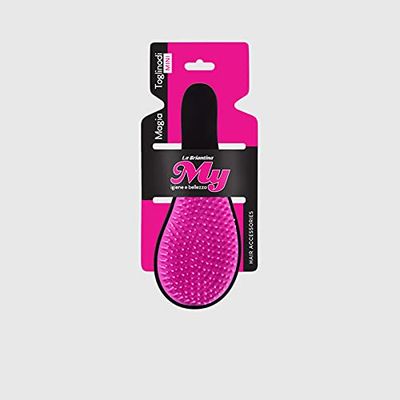 La Briantina Brosse à cheveux démêlante anti-obturation, poils souples et souples, longueur 14 cm