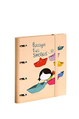 PARDO 823504 Carpeta 4 anillas con recambio diseño Sueños,Serie Muxote
