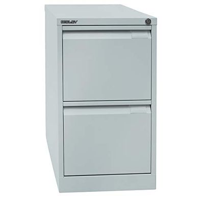 BISLEY Armoire de Rangement Suspendue à Une Seule Voie DIN A4 2 tiroirs HR, Métal, 645 Gris Clair, 62,2 x 41,3 x 71,1 cm