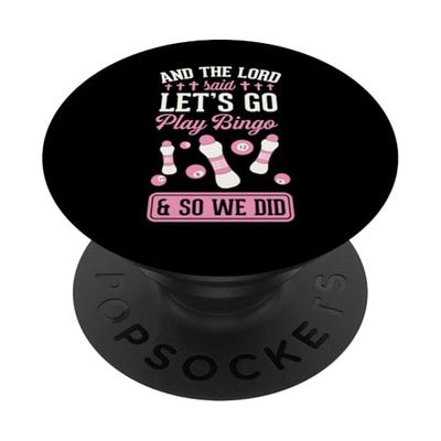 Y el Señor Dijo Vamos a Jugar Bingo Y Así Lo Hicimos PopSockets PopGrip Adhesivo