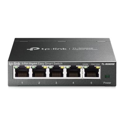 TP-Link TL-SG605E Switch Ethernet Gigabit 5 Ports Gigabit Hub RJ45, Switch Manageable, Boitier Métal, Plug-and-Play, durable et silencieux