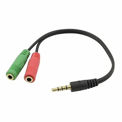 iggual Adaptador Jack 3,5 mm 2 Hembra a 1 Macho