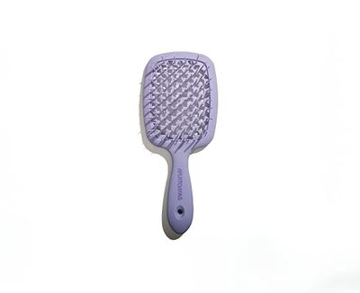 Muitomas, Hair Brush, Fine Hair Brush with Flexible Bristles and Ergonomic Handle, Hairbrush for Straight and Curly Hair, Lilac
