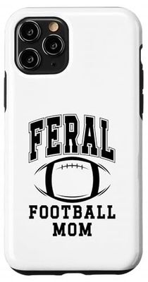 Football Mom,Loud Proud Cheer Mom Feral Football Mama Sports Case for iPhone 11 Pro