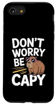 Don't Worry Be Capy Funny Cool Capybara Sunglasses Custodia per iPhone SE (2020) / 7 / 8