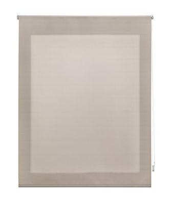 Uniestore suave, Estore de rolo transparente, castanho-claro, 100 x 175 cm (largura por altura), Tamanho do tecido 97 x 170 cm. Estores para janelas