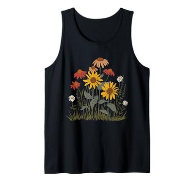 Carino Wildflowers Echinacea Girasole Cottagecore Estetica Canotta