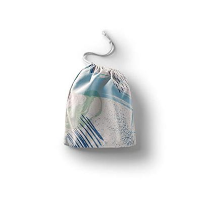 Bonamaison Imprimé Sacs de Coton avec Cordon, Sac D'Épicerie, Sac À Provisions, Réutilisables, Écologique, Pliable, Taille: 40x50 Cm