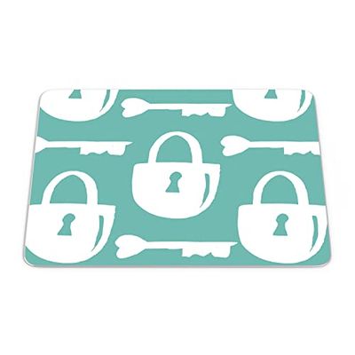 Bonamaison, Tappetino per mouse rettangolare, con stampa digitale, antiscivolo, per ufficio e casa, dimensioni: 22 x 18 cm