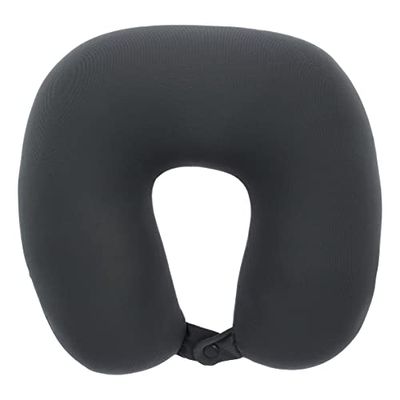 S SUMEX Cojín de Viaje Almohada de Cuello para Niños y Adultos Cojín Forma de U Tacto Ultrasuave Lavable Soporte para Dormir Ideal para Viajar Color Gris