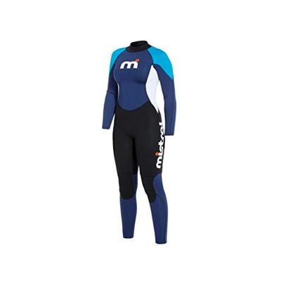 MISTRAL Wetsuit voor dames, 4/3 GBS Full Suit, blauw-wit-zwart, S