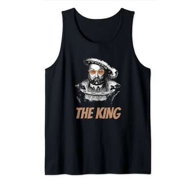 Funny Henry VIII The King Vegas Sunglasses Tank Top