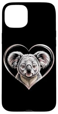 Cute Koala Bear Heart Case for iPhone 15 Plus