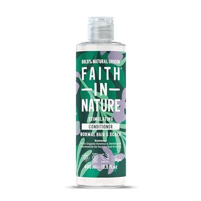 Faith In Nature Natural Rosemary Conditioner, Stimulating for Normal Hair & Scalp, Vegan & Cruelty Free, No SLS, Silicones or Parabens, 400ml