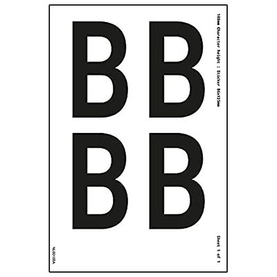 One Letter Sheet - B - 23mm Character Height - 300x200mm - Self Adhesive Vinyl