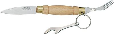 Imex El Zorro 54061 Navaja con Tenedor y abridor Inx H.6Cm, Hombre, marrón, 6 cm