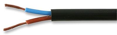 Pro Elec PEL01058 0.75 mm2 3182Y Câble secteur 2 conducteurs 6 A Noir 100 m