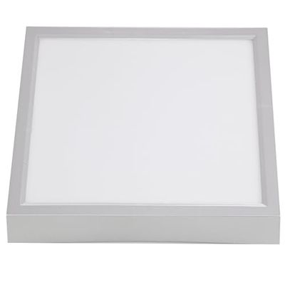 AMARE LED plafondlamp kunststof incl. lamp warm wit, 23 x 23 cm, via wandschakelaar 3-voudig schakelbaar, zilver/wit