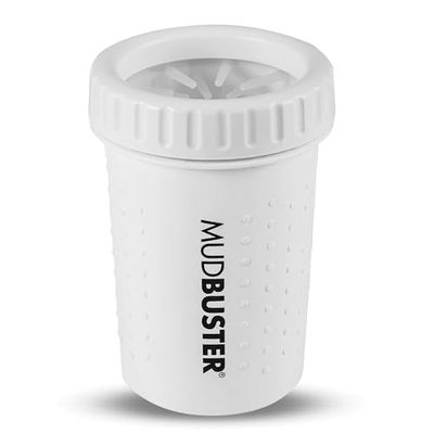 Dexas MudBuster Draagbare hondenpootreiniger, medium, helder wit, speciale editie, premium huisdierbenodigdheden en accessoires