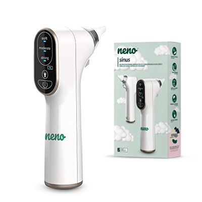 Neno® Sinus Aspirateur Nasal électrique Pour Bébé, Aspirateur Nasal Pour Bébé, Silicone De Qualité Médicale Avec 3 Niveaux D'aspiration Et, 4 Tailles Embouts En Silicone Aspirateur Nasal Portable