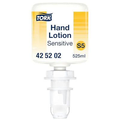 Tork Sensitive Mini Moisturizing Hand Lotion S5, oparfymerad lotion, 8 x 525 ml, 425202