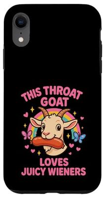 This Throat Goat Loves Juicy Weiner Adult Humor Funny Case for iPhone XR