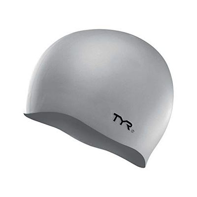 TYR Silicon No Wrnkl gorro de natação, unissexo para adulto, prata, tamanho único