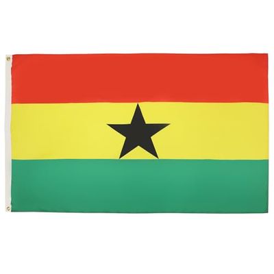 AZ FLAG - Ghana flagga - 90 x 60 cm - lätt polyester - Ghanas flagga med integrerade metallöglor - 40 g